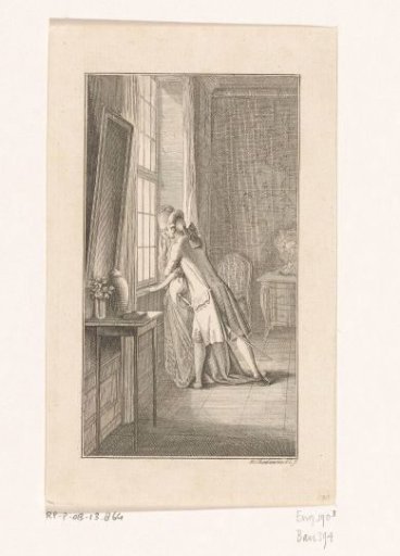 Carl Ferdiner Attempts to Embrace Elise Before the Window