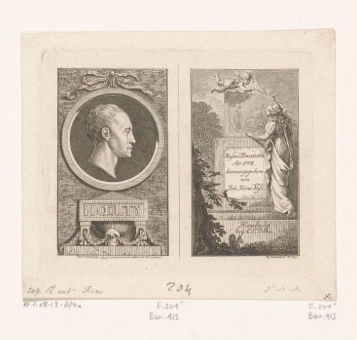 Portrait of Ludwig Hölty and the Muse of Poetry