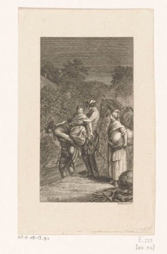 John Buncle rescues Miss Martha Tilston and Alithera Llandsoy
