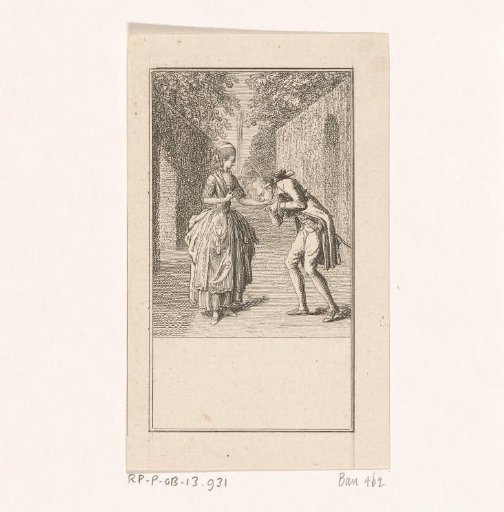 Man gives a woman a hand kiss