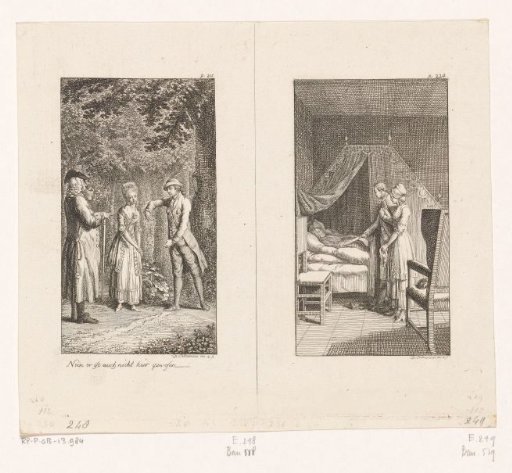 Alexander and Minchen in the Forest and Minchen's Mother on Her Deathbed