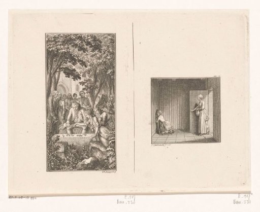 Gretchen Scatters Flowers on Mine's Grave and Woman from Courland in the Corner of a Room