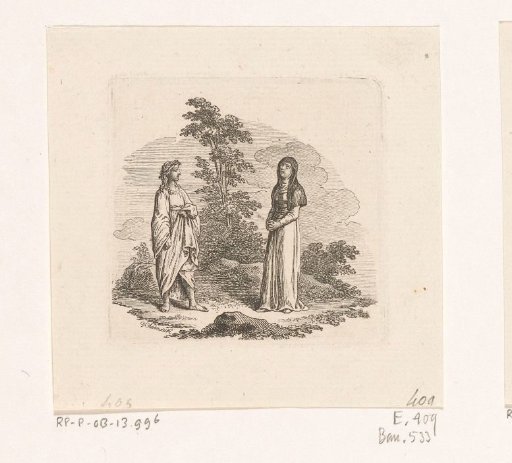 Landscape with a Young Man in a Toga and a Nun