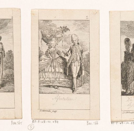 Man and woman in fashionable attire
