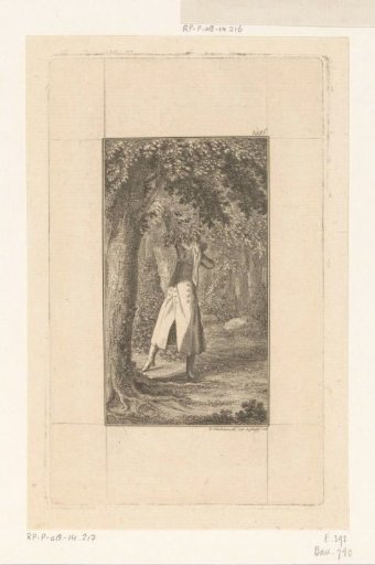 Wilhelm Blumenthal dries his tears and breaks a twig from the tree