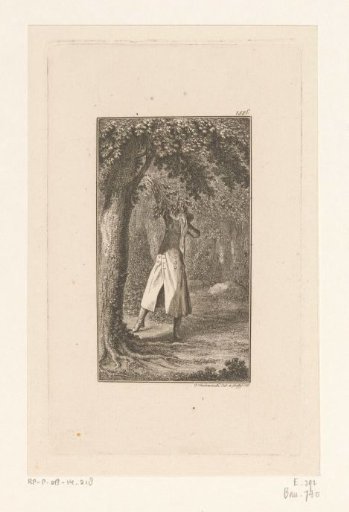 Wilhelm Blumenthal dries his tears and breaks a twig from the tree