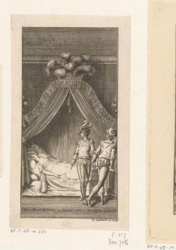 Francesco and Marco beside the bed of the just murdered Cassandra