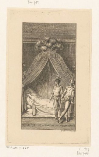 Francesco and Marco beside the bed of the just murdered Cassandra