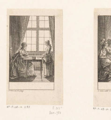 Ladies attending to household duties