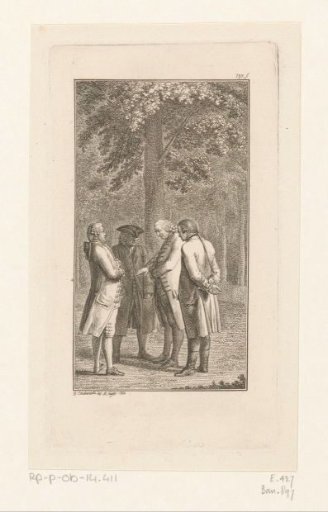 Four gentlemen in conversation about love