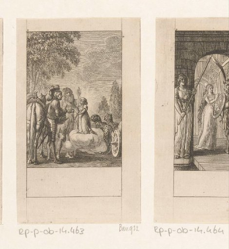 Huon de Bordeaux and the Fairy King Oberon Exchange the Horn and Vase