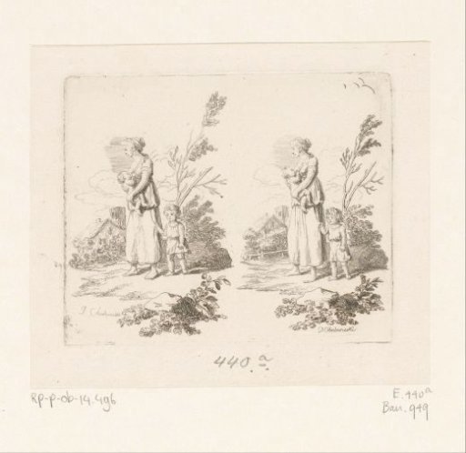 Woman with Infant and Child