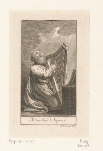 King David Singing with a Harp