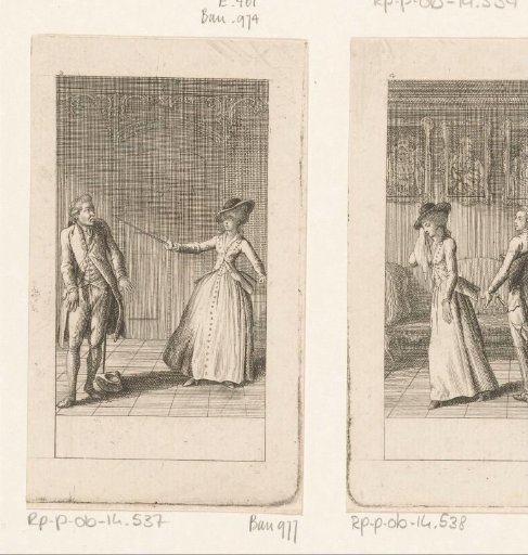 Amalia wards off Franz with a sword