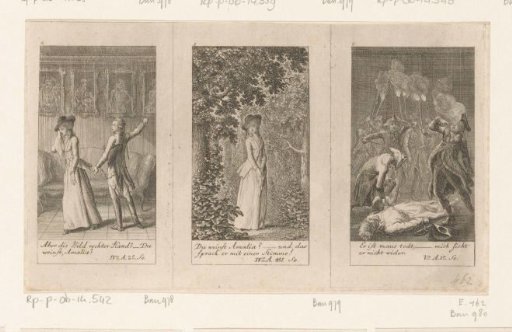 Three scenes from Schiller's *The Robbers*