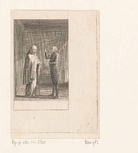 Yorick in conversation with the Franciscan monk