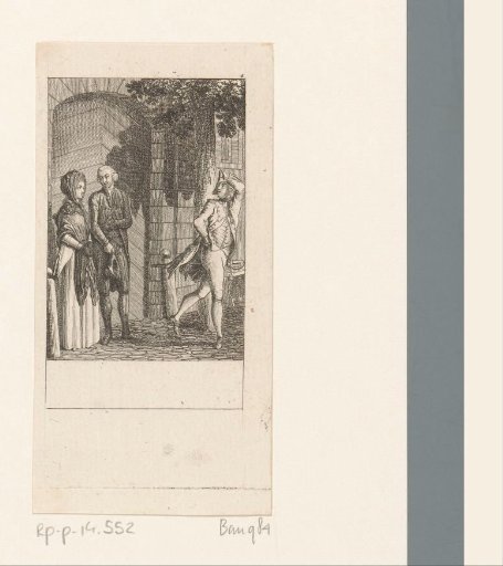 Yorick and the lady are interrupted in their conversation by a Frenchman