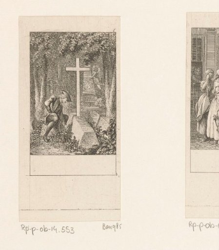 Yorick beside the grave of the Franciscan monk