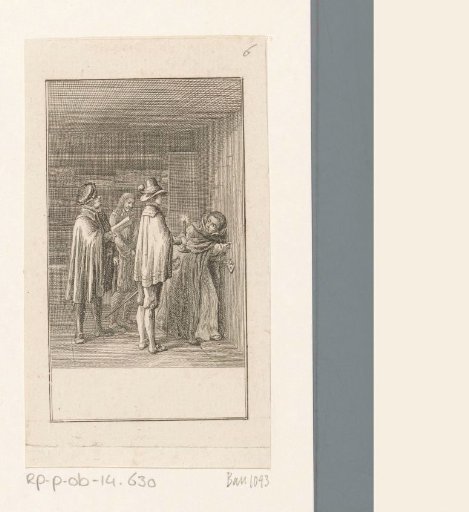 Gil Blas, Don Raphael and Ambrosio, disguised as inquisitors, rob Samuel Simon