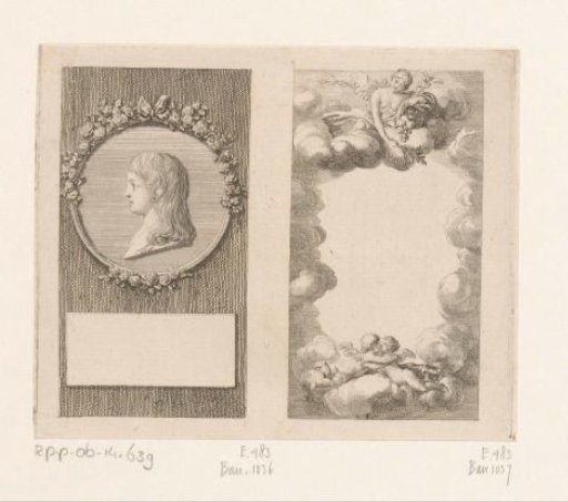 Portrait and decorative frame for a title page
