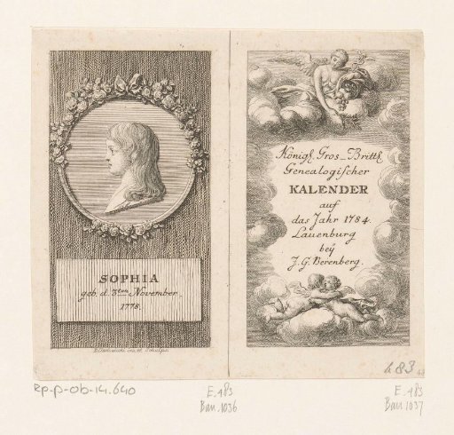 Portrait and decorative frame for a title page