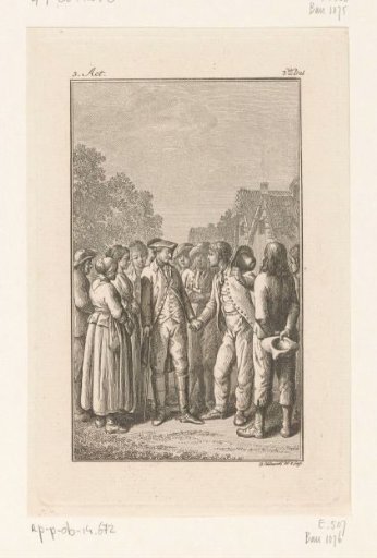 Herr von Pless Thanks Franz and the Villagers for His Rescue