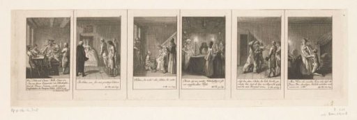 Six scenes from Smollett's Peregrine Pickle