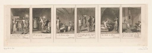 Six scenes from Smollett's Peregrine Pickle