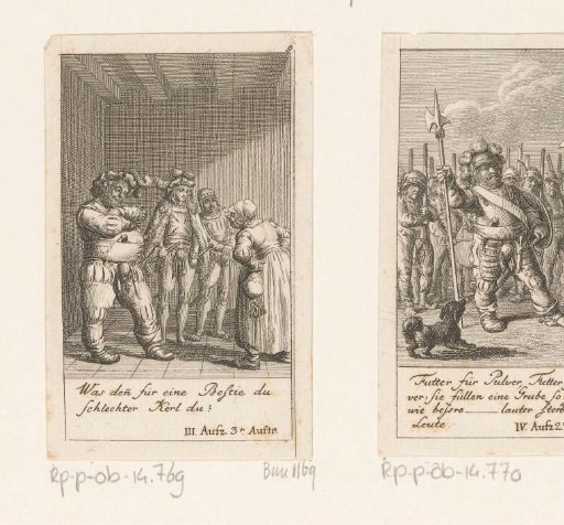Quarrel between Falstaff and the Innkeeper in the Presence of Henry and Bardolph