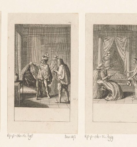 Count Almavira discovers Chérubin under the sheet