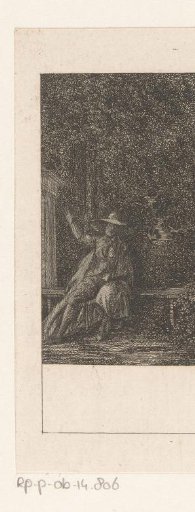 Fanchette with her lantern in the garden