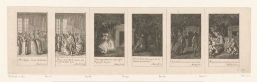 Six scenes from Le Mariage de Figaro by Beaumarchais