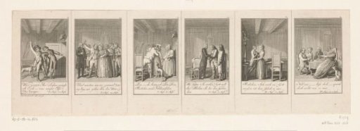 Six scenes from Die Jäger by Iffland