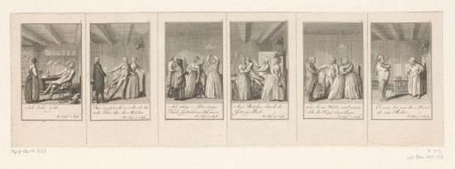 Six scenes from Die Jäger by Iffland
