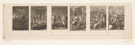 Six scenes with Brandenburg war scenes