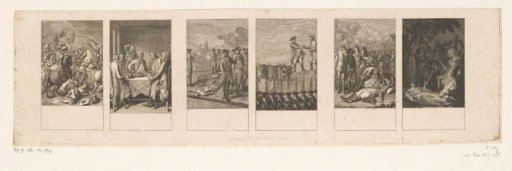 Six scenes with Brandenburg war scenes
