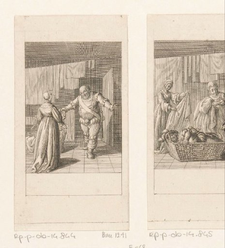 Falstaff and Mrs. Ford in the laundry