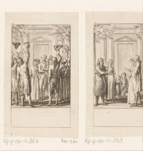 Walstein and Caroline cheered by the servants