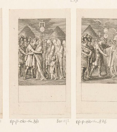Coriolanus embraces and kisses his wife
