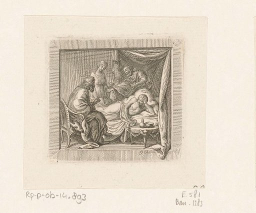 Erasistratus notices that Stratonice has an influence on the sick Prince Antiochus
