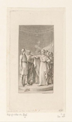 Merope calls on the people and the priests for a fair trial for Aegisthus