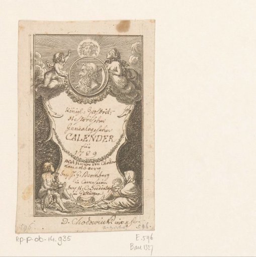 Cartouche with Four Personifications of the Seasons Surrounding It, Above a Portrait of Saturn in a Medallion