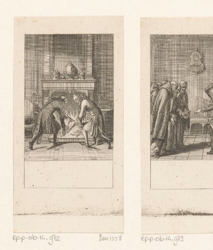 Frederick II and Voltaire save the comedy from the fire