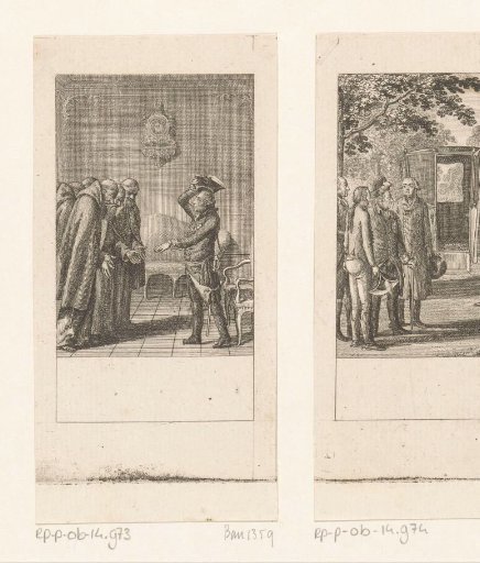 Frederick II thanks the Capuchin monks in Breslau