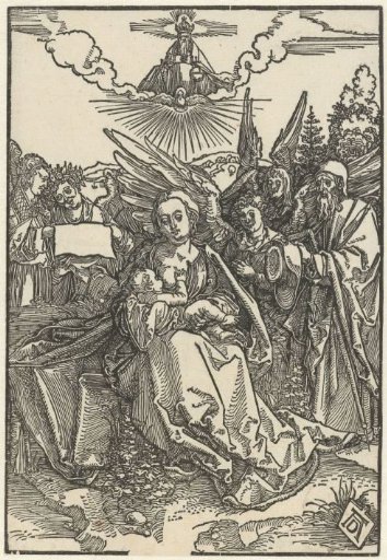 The Holy Family with Five Angels