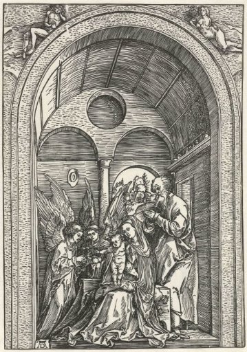 The Holy Family with Two Angels