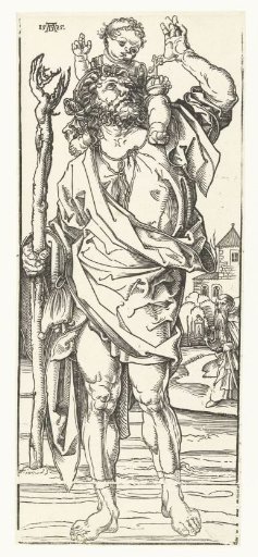 Saint Christopher Carries the Christ Child
