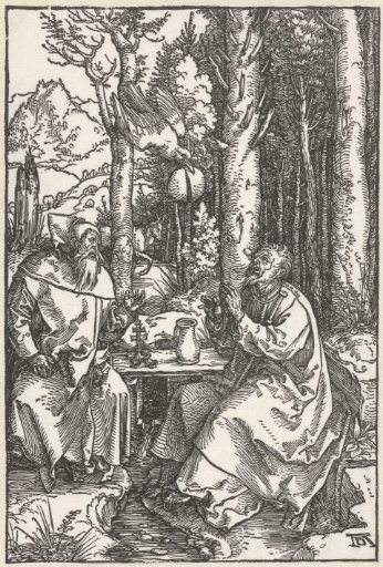 Saint Anthony Visiting Paul the Hermit in the Wilderness