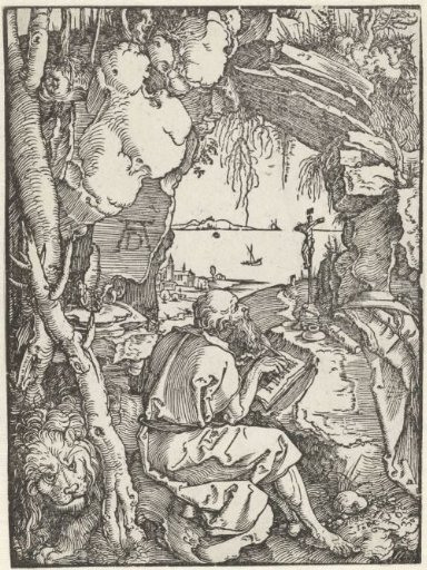 Saint Jerome Writing in a Cave