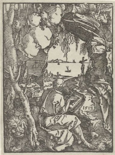 Saint Jerome Writing in a Cave
